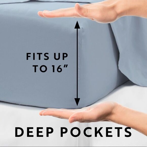 NWT Linens & Hutch 6-Piece Sheet Set - King (Taupe) - Picture 6 of 8